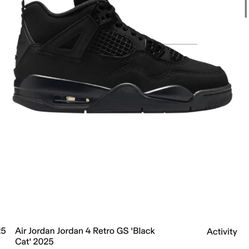 DS BLACK CAT 4’s 2025 OG ALL SIZE 10.5 