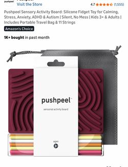 Pushpeel Sensory Activity Board: Silicone Fidget Toy for Calming, Stress, Anxiety, ADHD & Autism | S