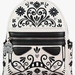 Loungefly Star Wars Stormtrooper Floral Embroidered Cosplay Womens Double Strap Shoulder Bag Purse

