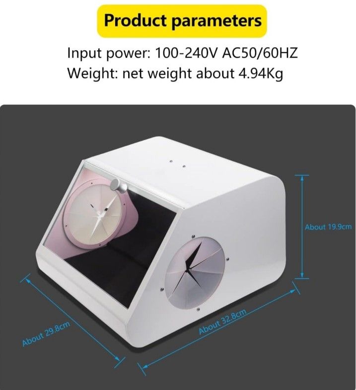 Lab Grinding Polishing Box Lapping Protector Sandblasting Dust Proof Case Dental Lab Sandblaster Dust Collector