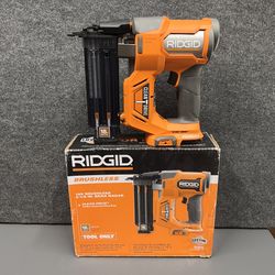 RIDGID (R09891B ) 18V Brushless Cordless 18-Gauge 2-1/8 in. Brad Nailer (Tool Only) with CLEAN DRIVE Technology