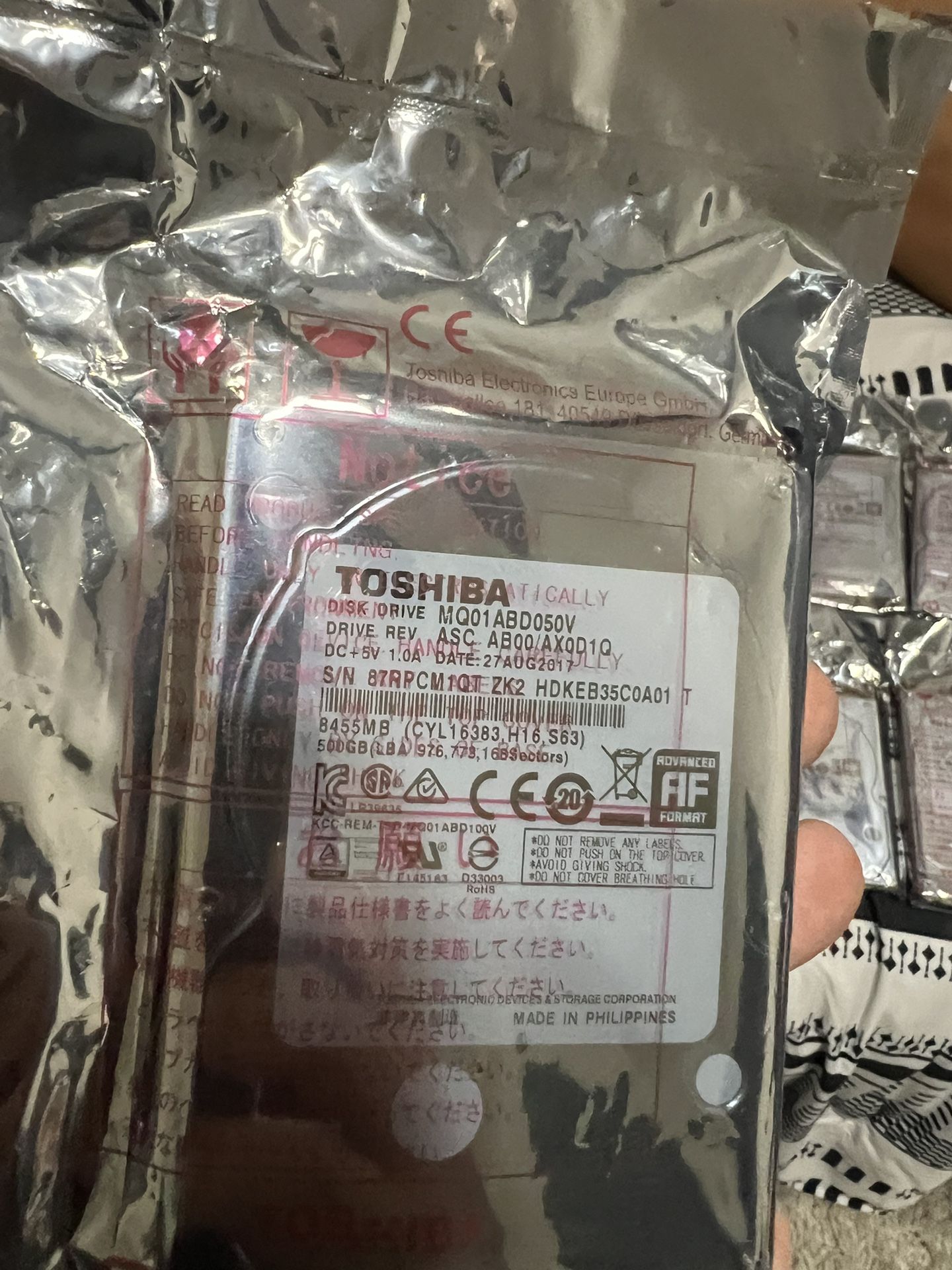 500GB Toshiba 2.5-inch SATA laptop hard drive (5400rpm, 8MB cache) MQ01ABD050V