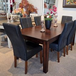 Dining Table + 6 Side Chairs New