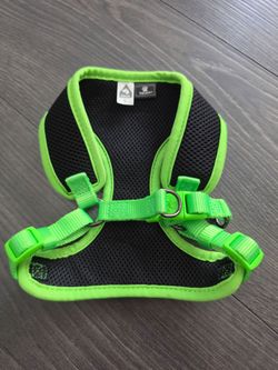 Top Paw Small Dog Harness Green Black Mesh