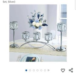 3 Arms Crystal Candle Holders, Arch Candlestick Table
Candelabras Centerpieces for Wedding, Dinning Room,
Cabinet Ornaments, Home Decoration, Gift (3-