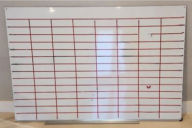 White/Silver Ruled Planning Board 71 in. x 48 in.

