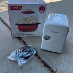 Combo Mini Travel Fridge And Popcorn Maker