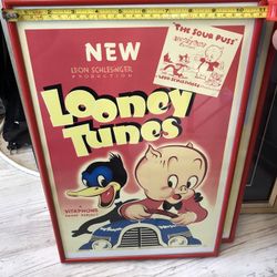 Vintage Looney Tunes Framed Art 3 Pack