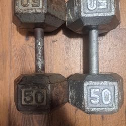 Set Of 50lb Dumbbells 