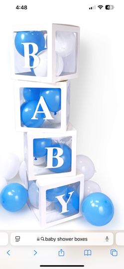 Baby Shower Balloon Boxes Decor