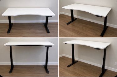 EvoDesk EV02 Electric Standing Desk – 60” x 30” Curved (/Black)