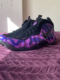 nike air foamposite purple camo