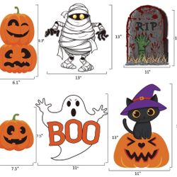 NEW 8-Pack Halloween Yard Signs and Decorations 