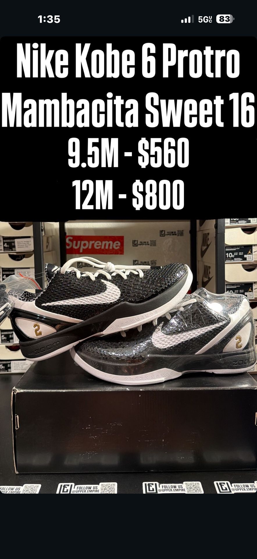 Nike Kobe 6 Protro Mambacita Sweet 16
