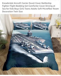 Aircraft Carrier Twin Duvet Cover