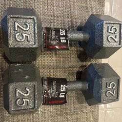 WEIDER WNHD2520 25LB HEX DUMBBELL, NEW