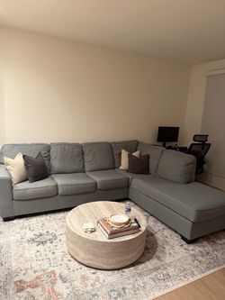Grey sectional couch from Living spaces