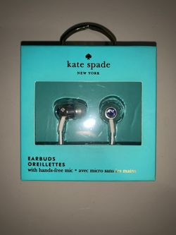 “kate spade” earbuds w/ mic