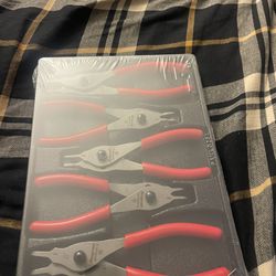 SNAP ON TOOLS USA RED 5pc Quick Release Snap Ring Pliers Set SRPCR105 NEW