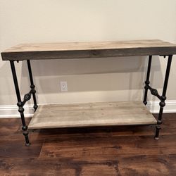 Kirkland Antique Wood/Metal Console Table 
