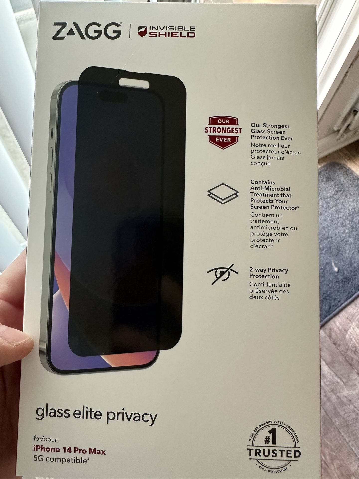 InvisibleShield Glass Elite Privacy Screen Protector for Apple iPhone 14  Pro