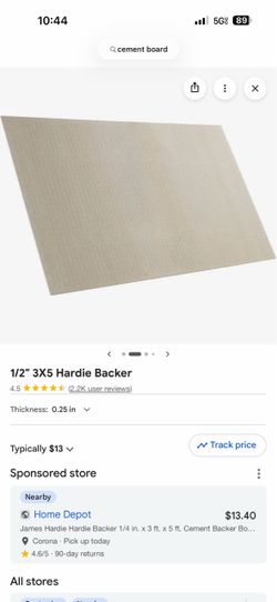 Cement board