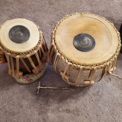 Tabla Indian Musical Instrument with travel Case & Hammer