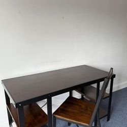 Brown Office Table and Chair
