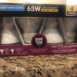New inbox FEIT electric conserve energy 65 W/15 W use bulbs