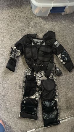 Child Size 3 To 4 Swat Halloween Costume