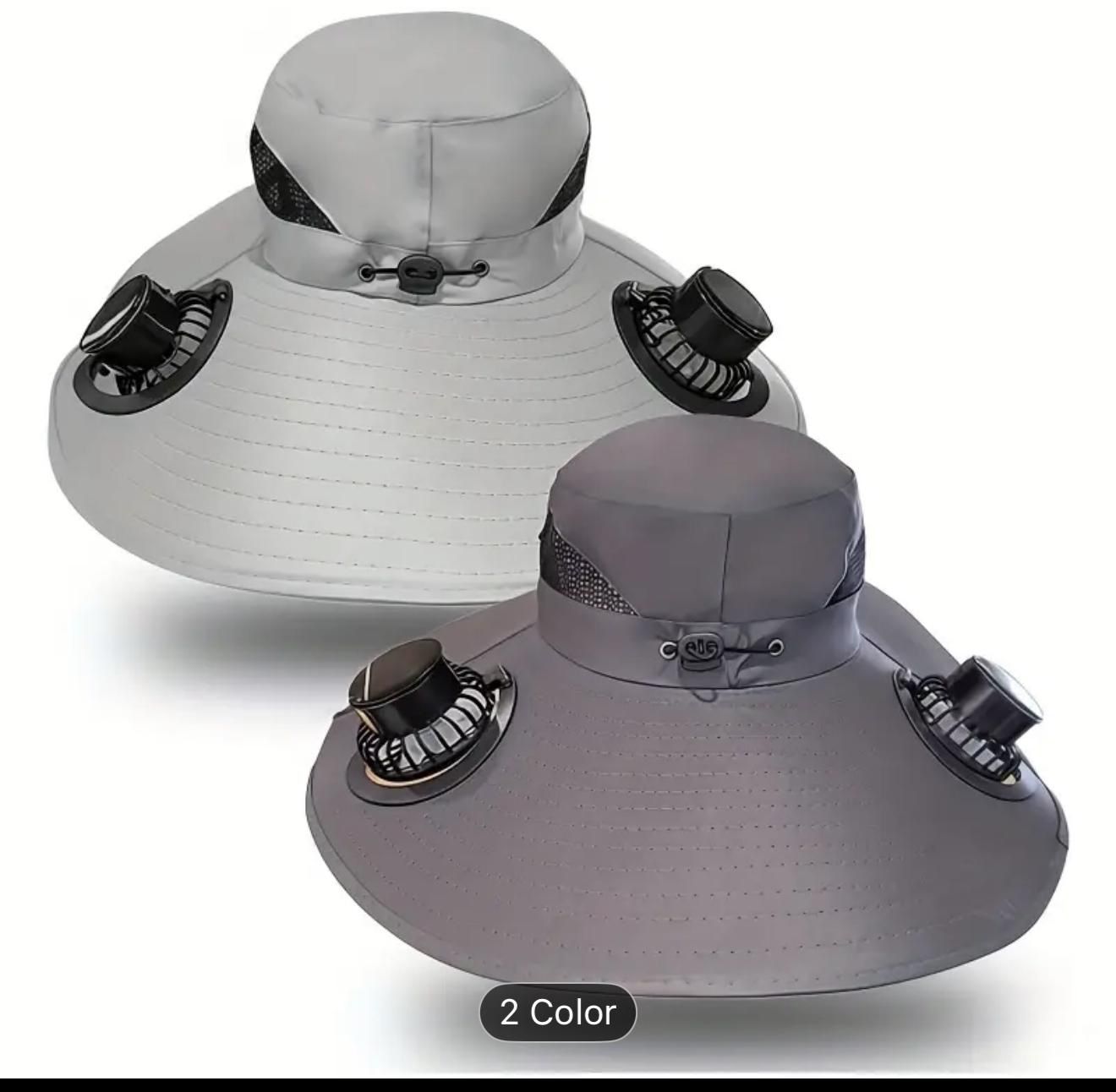 Sombrero Solar Refrescante - Ala Ancha, Sombrilla De Alta Calidad para Playa, Camping y Pesca - Diseño Ligero Tipo Sombrero para Hombres y Mujeres - I