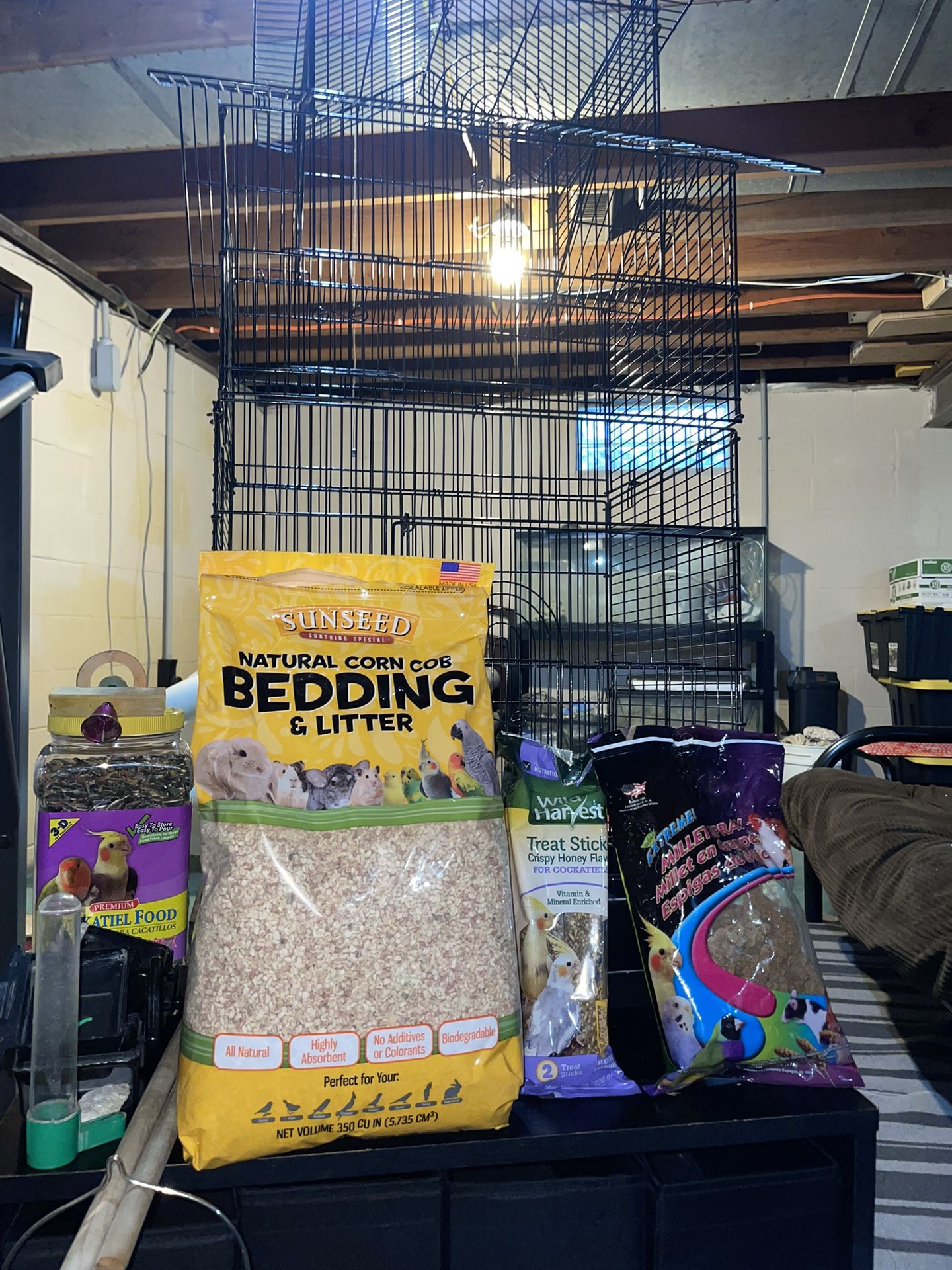 Large Bird Cage & Everything You Need For Your new Bird