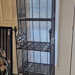 Vintage Metal Bakers Rack Potting Bench Garden Shelving 71hx17x13d /5 level beautiful Heavy 