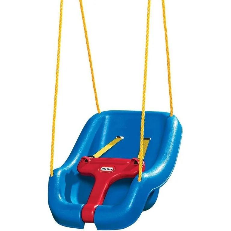 Little Tikes Snug 'n Secure Blue Swing with Adjustable Straps, 2-in-1 for 