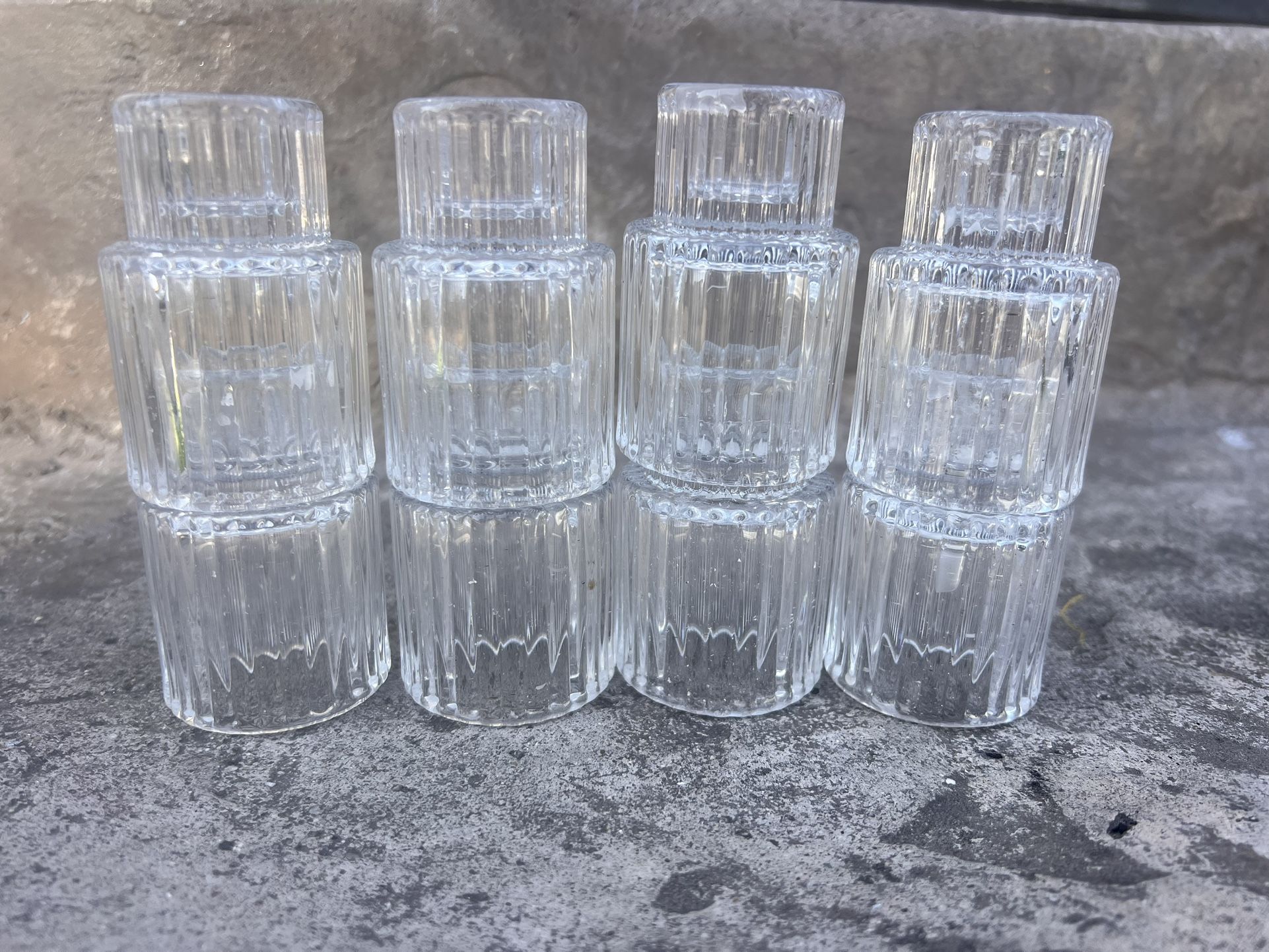 Glass Candle Stick Holder