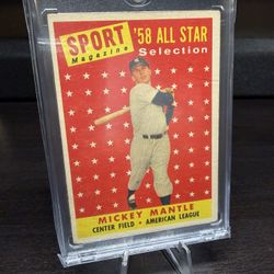 Vintage Baseball Mickey Mantle Card
