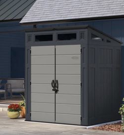 6 by 5 Suncast outdoor storage shed.