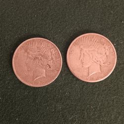 1922 Peace Dollars S, P