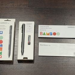 Wacom Bamboo Ink Smart Stylus – Gray | Windows Ink | Complete in Box with Quick Start Guide