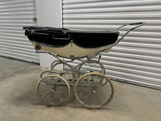 Vintage Silver Cross Baby Pram Stroller Carriage Bassinet Classic England
