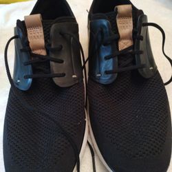 Haan Men's Size 11M Black Leather & Knit