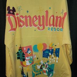 NWT Disney Disneyland Play in the Park Yellow Spirit Jersey XXL Donald Goofy