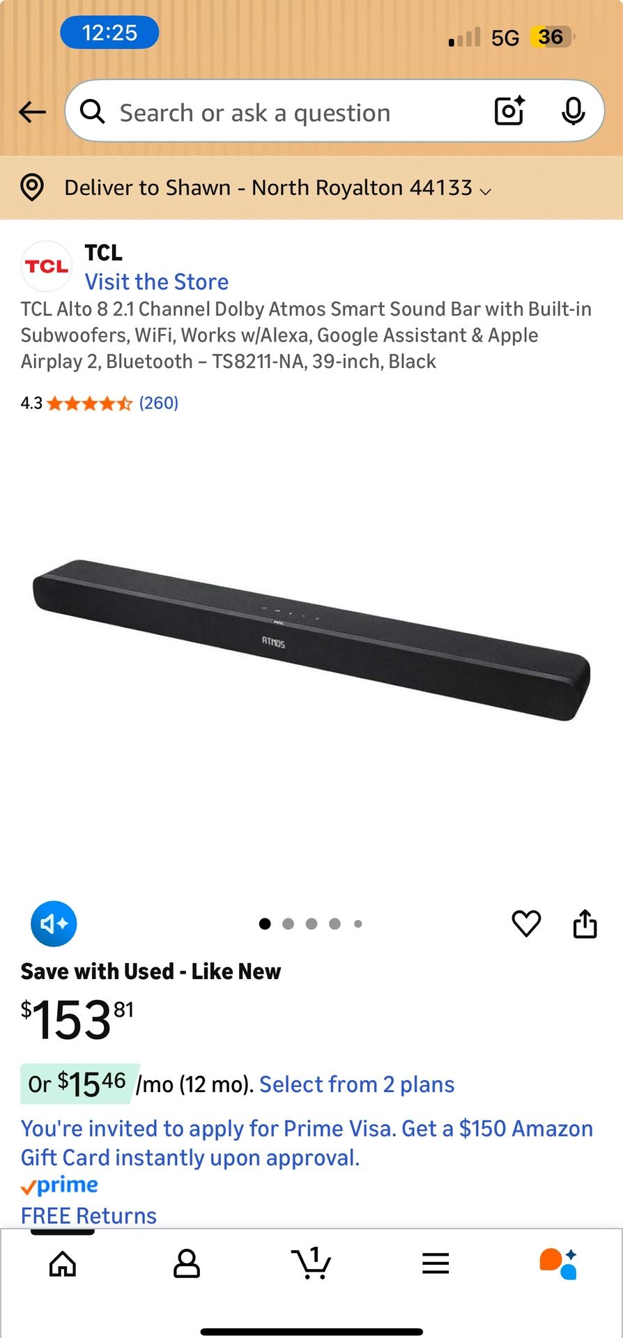 TCL ALTO 8 Sound bar