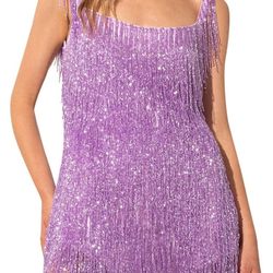 Sexy Glitter Fringe Dress