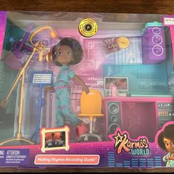 Mattel Karma’s World Recording Studio Toy Playset With Mattel Karma Doll & Accessories, Includes Collectible Record