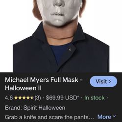 Halloween 2 Michael Myers Mask