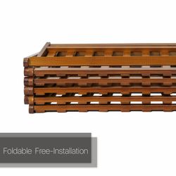 Foldable Multifunctional Shoe Rack Organizer - 6 Tier - Brown Make your shoes in order through this bamboo shoe rack. Premium bamboo makes the rack l