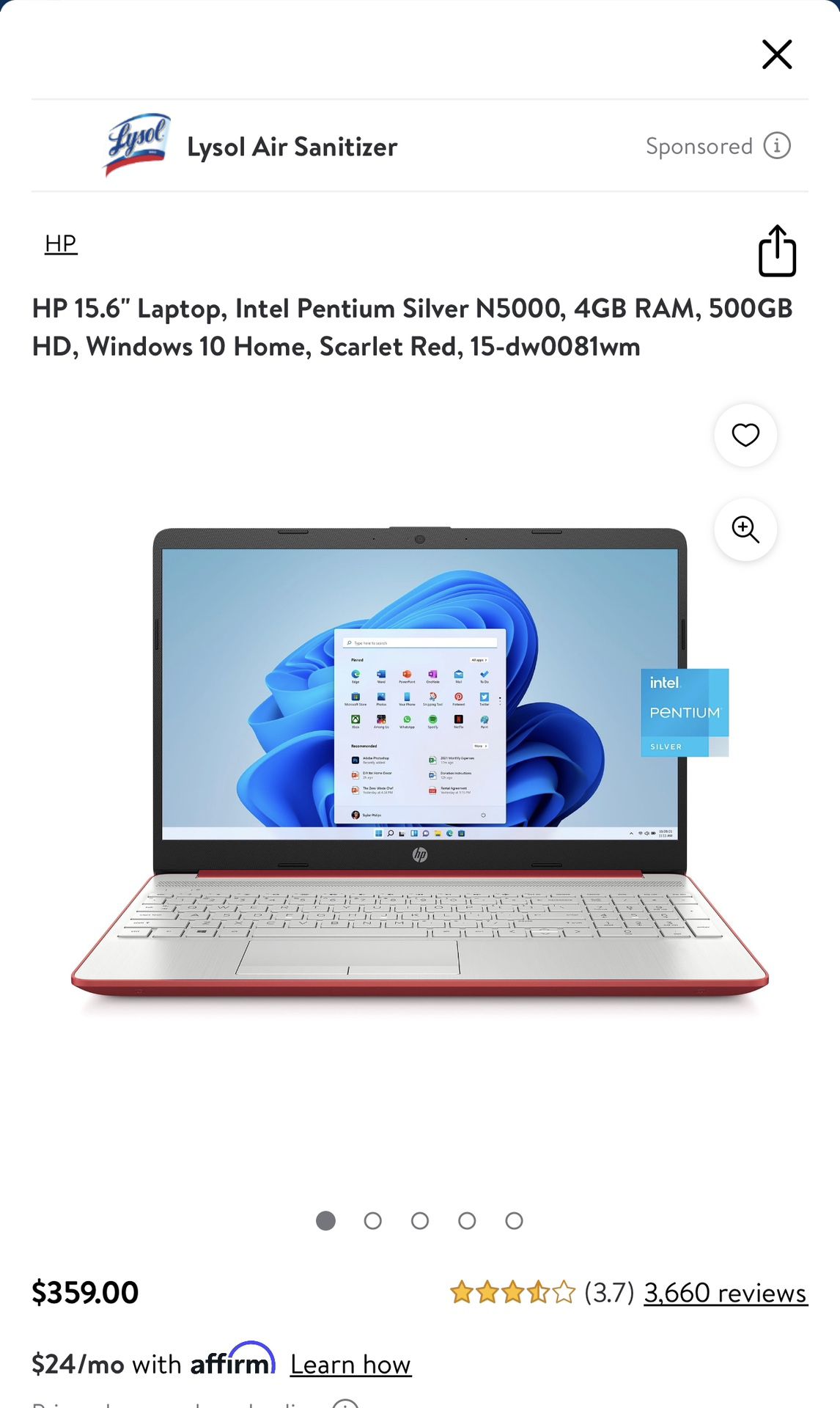 HP 15 Laptop PC 