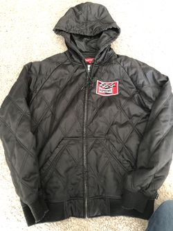 Supreme quilted racing jacket very good condition size L