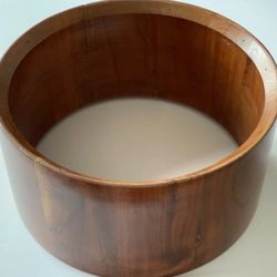 Cedar Wooden snare drum shell.